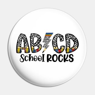 ABCD School Rocks ABCD Teacher Pin