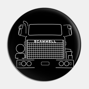 Scammell S24 classic lorry white outline graphic Pin