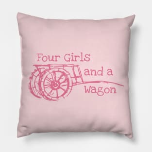 Four Girls and a Wagon Pillow