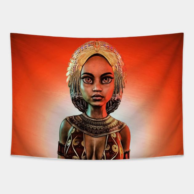 Toon black woman Tapestry by JoeTred