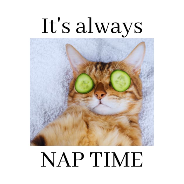 Most Likely to Take a Nap, It's Always Nap Time Funny Cat by K.C Designs