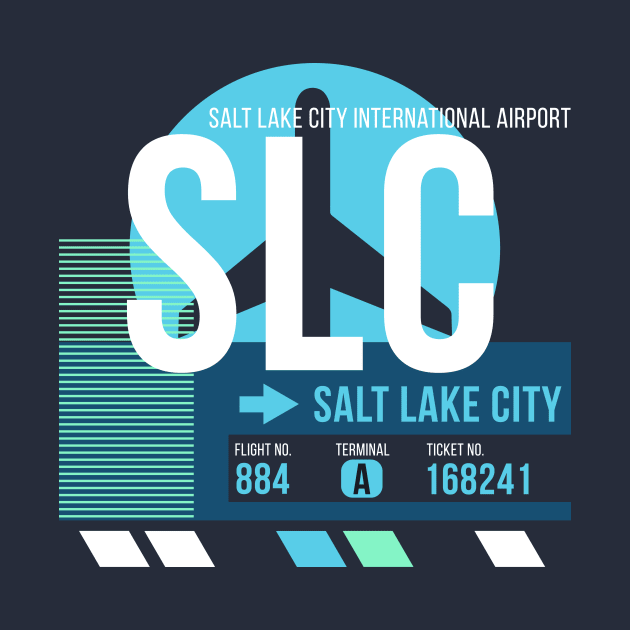 Salt Lake City (SLC) Airport // Sunset Baggage Tag by Now Boarding