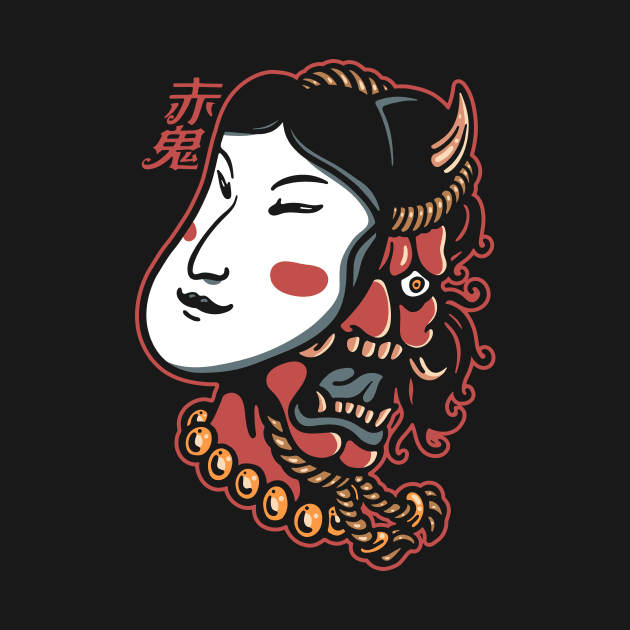 Hannya Demon X by RedOni Clothing