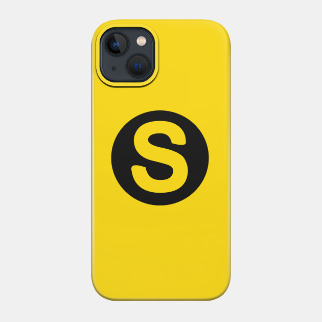 letter s yellow - S - Phone Case