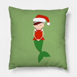 Christmas Mermaid Digital Art | Christmas Special | illusima Pillow