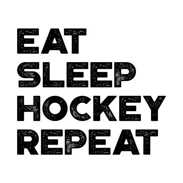 Eat Sleep Hockey Repeat Funny Vintage Retro by truffela