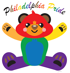 Philadelphia Gay Pride Teddy Bear Magnet