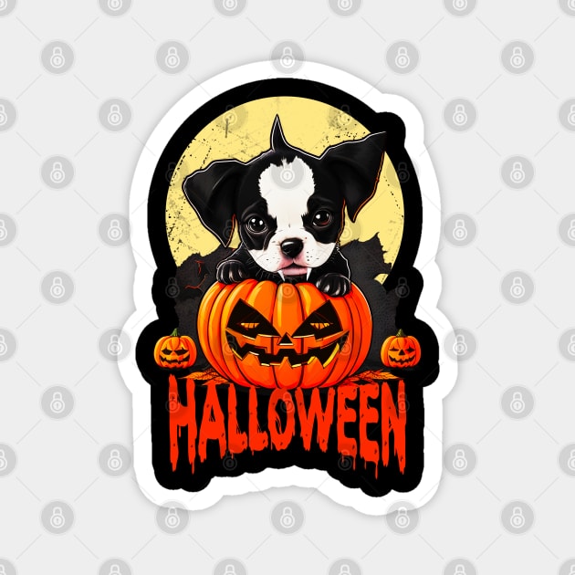 Halloween vampire puppy dog Magnet by design-lab-berlin