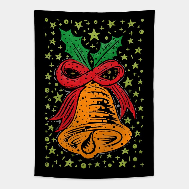 Christmas Bell Gift Tapestry by GeeTee