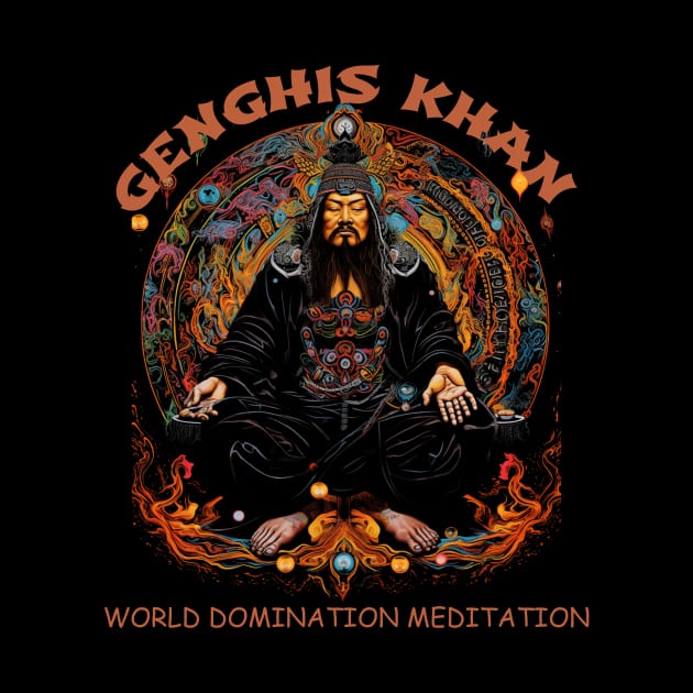 Funny Genghis Khan, World Domination Zen Meditation by Celebrity Zen