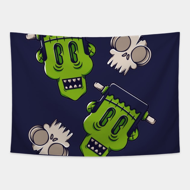 Frankenstein Monster, Frankly Funny Gifts, Halloween frankenstein Gift Tapestry by NooHringShop