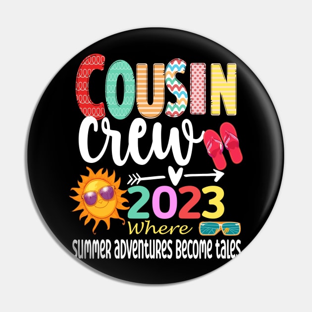 Cousin Crew 2023 Summer Vacation Beach Family Trip Matching Pin by AlmaDesigns