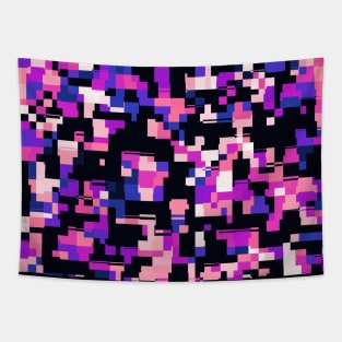 Genderfluid Pride Irregular Pixel Pattern Tapestry