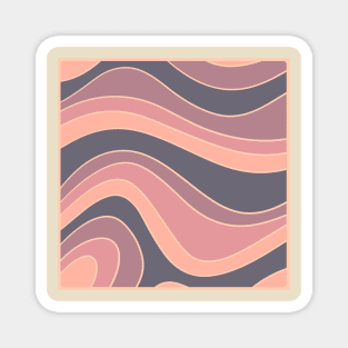 Pink Rainbow Waves Magnet