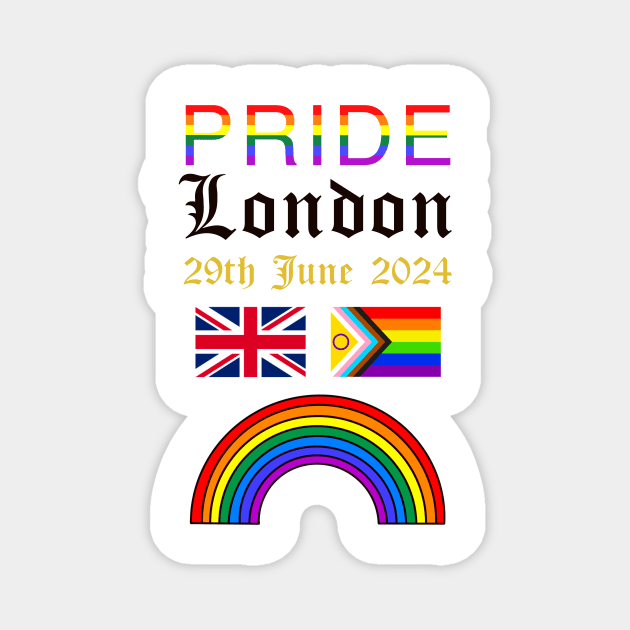 Pride London UK 2024 Magnet by Hedgehog Bubbles