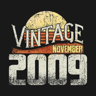 Born On 2009 November - Gift For 10 Year Old & 10th Birthday T-Shirt