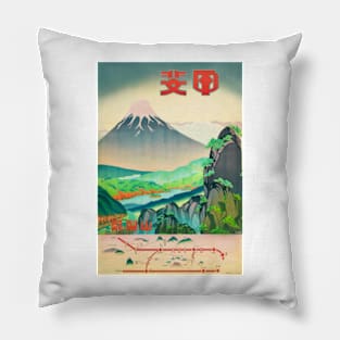 Vintage, retro Japanese style Pillow