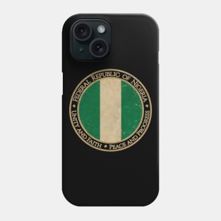 Vintage Federal Republic of Nigeria Africa African Flag Phone Case