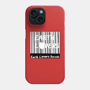 Earth Lovers Design on Red Background Phone Case