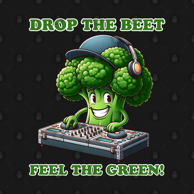 Broccoli Beats: DJ Veggie Spinner by vk09design