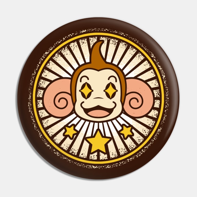 Monkey Banana Emblem Pin by logozaste