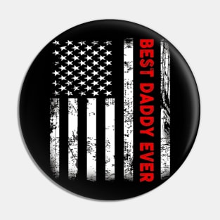 Daddy Ever American Flag Fathers Day Pin