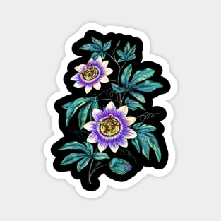 Passion flower. Witchy herbs Magnet