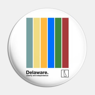 Delaware  // Original Minimalist Artwork Poster Design Pin