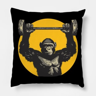 monkey at gym Pillow