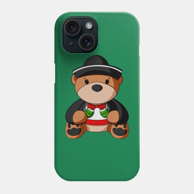 Mariachi Teddy Bear Phone Case by Alisha Ober Designs