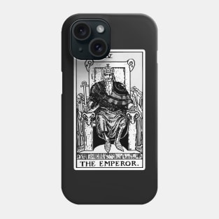 IV. The Emperor Tarot Card | Black and white Phone Case