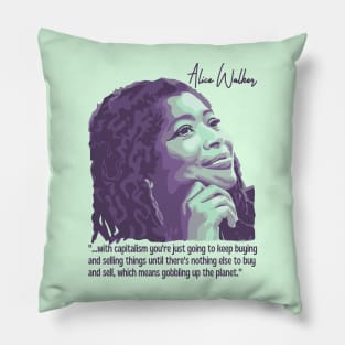 Alice Walker Portrait and Quote Pillow