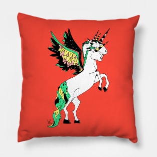 The four headed unicorn Pillow