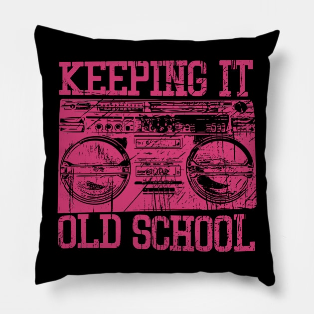 Old School Cassette Player Pillow by UNDERGROUNDROOTS