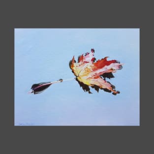 Back Floats - autumn maple leaf painting T-Shirt