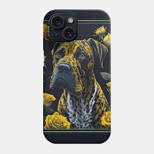 Dogo Canario yellow roses 2 Phone Case