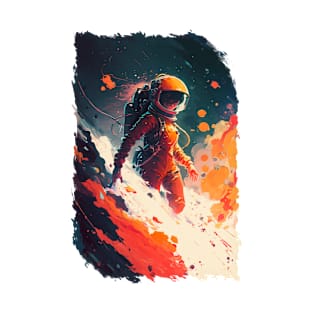The Colorful Artistic Impressionist Astronaut T-Shirt