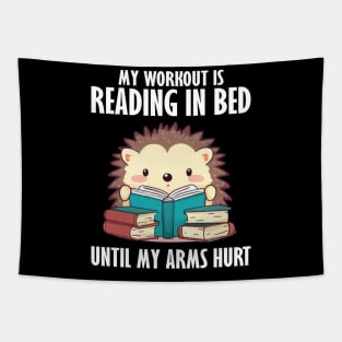 Hedgehog and reading lover shirt Tapestry