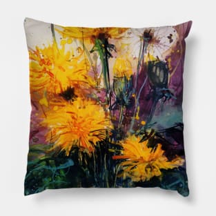 Loose Floral Watercolor #03 Pillow