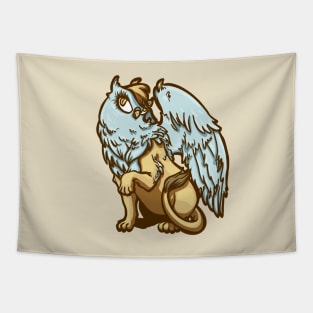 Griffin in Pale Blue and Gold Tapestry