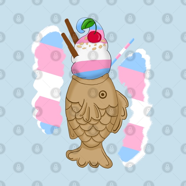 Pride Taiyaki Ice cream-Transgender flag by VixenwithStripes