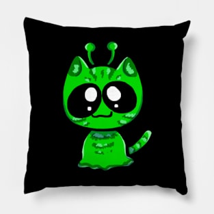 Gnarp Gnarp Alien Cat Pillow