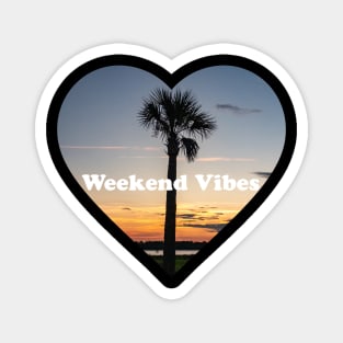 Weekend Vibes Sunset Magnet