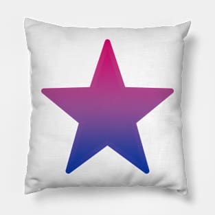 Bi+ Star (Bi Flag with Bi Flag outline) Pillow