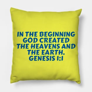 Bible Verse Genesis 1:1 Pillow