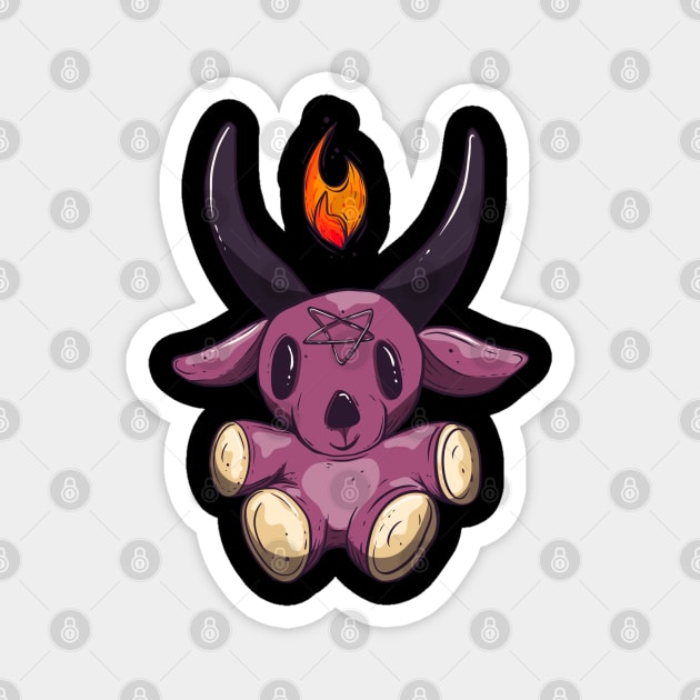 Baby baphomet Magnet by Jess Adams