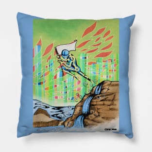 white flag android ecopop Pillow