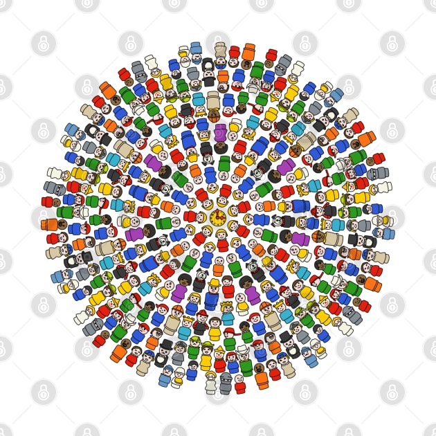 Little People Mandala by Slightly Unhinged