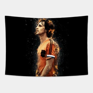 Johan Cruyff Football Art Tapestry