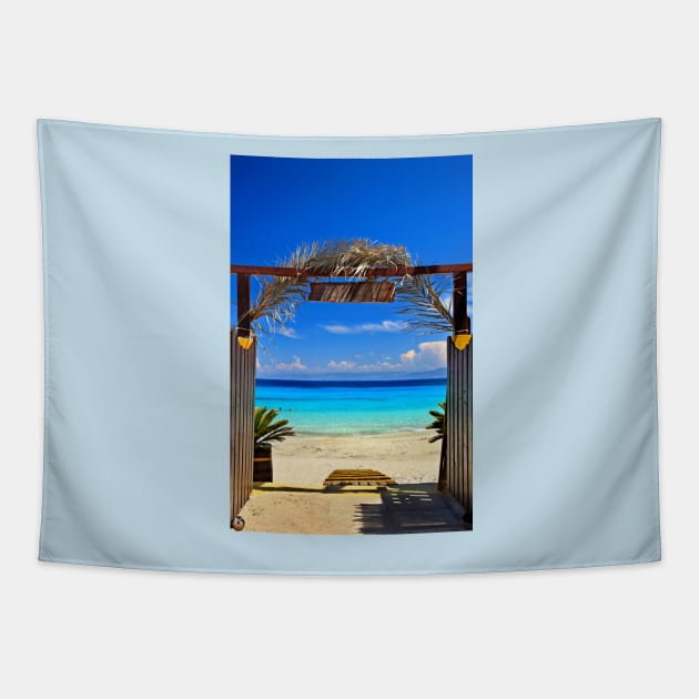 Gate to the Ionian sea - Antipaxos island Tapestry by Cretense72